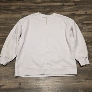 Lululemon Size 4 Perfectly Oversized Crew Sweatshirt Bright White Excellent.